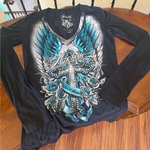 Archaic Black Long Sleeve Graphic Tee - Like New